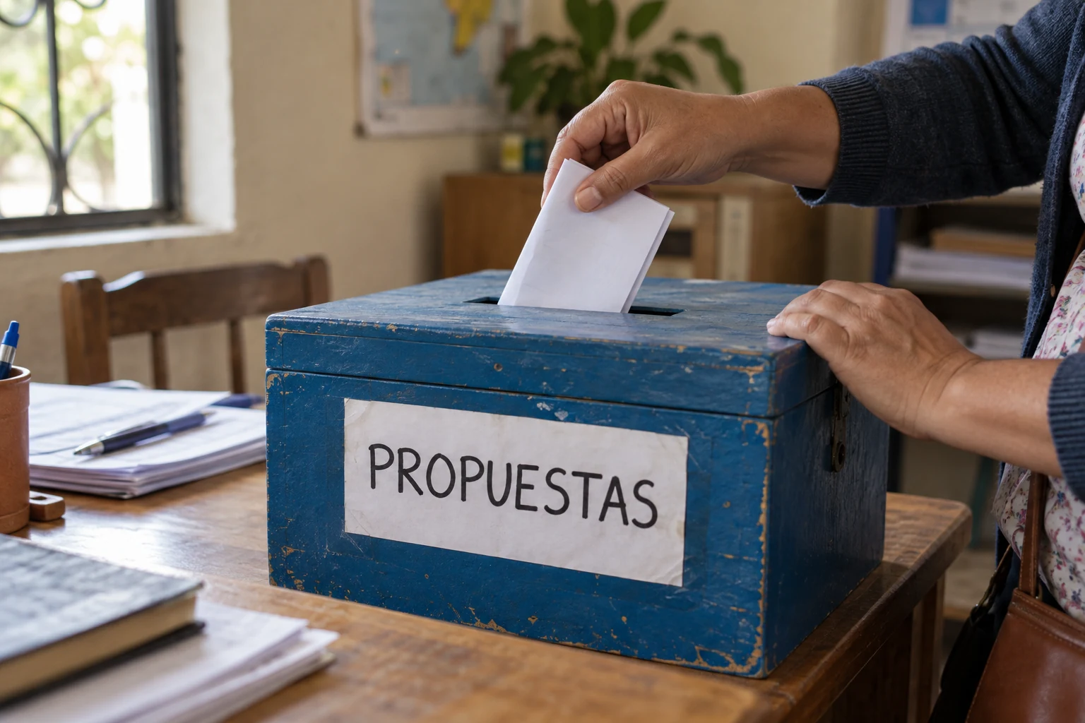 Ilustración de una propuesta depositada en el buzón ciudadano